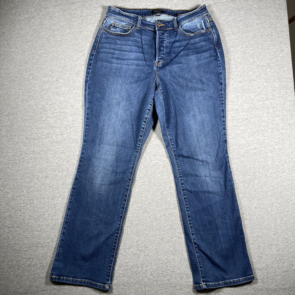 Judy Blue Dad Jean Jeans Womens 16W Blue Straight High Rise Medium Wash